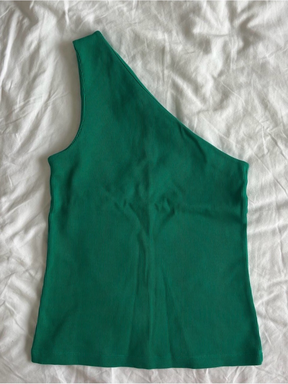 EUC Sold Out NYC One Shoulder Tank in Green Size S